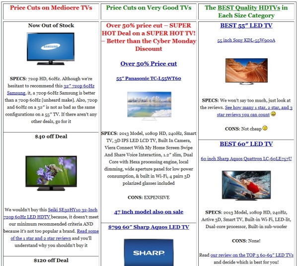 Best LED TV Deals Daily Updated Cheap Flat Screen TV Deals Published